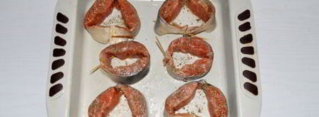 фаршированные стейки горбуши. Шаг 6