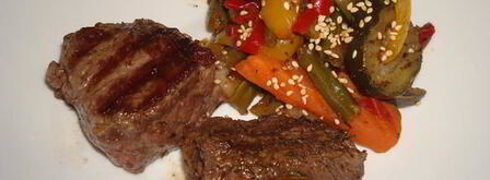 мини стейки на гриле с овощами. Шаг 10