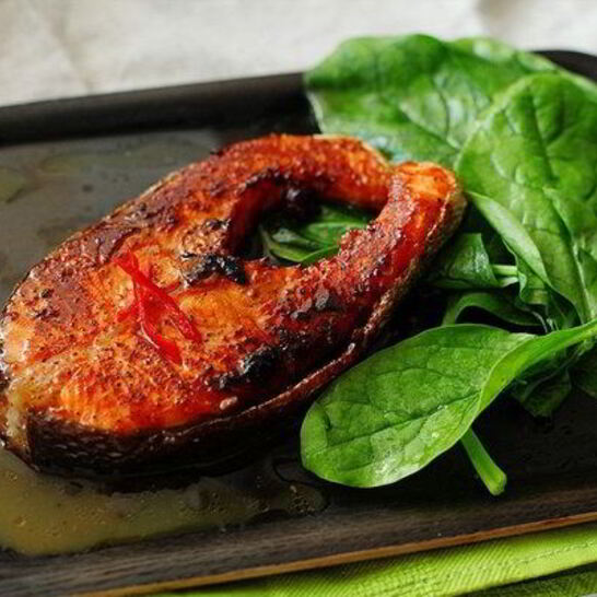 Рецепт острый стейк семги в соусе