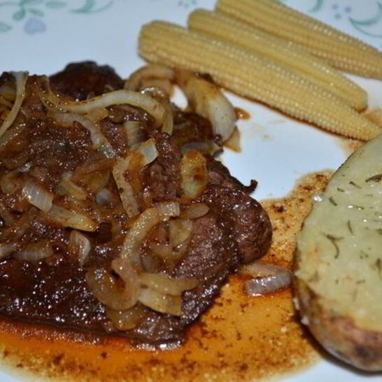 Рецепт пряно-сладкие говяжьи стейки на сковороде