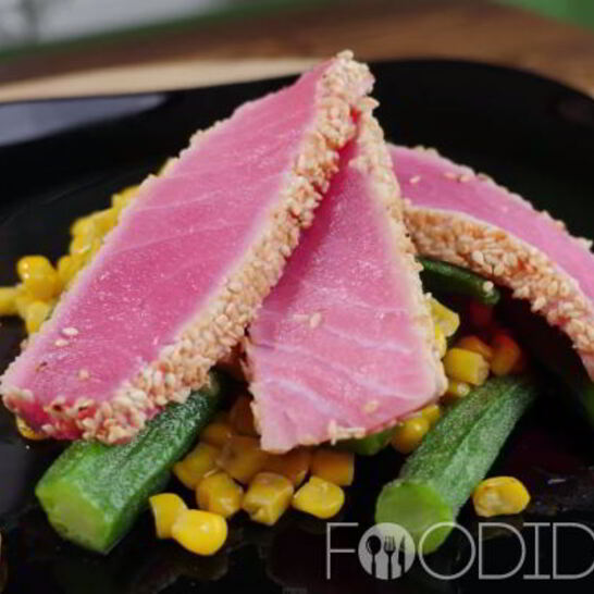 Рецепт рыбный стейк из тунца