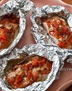 Рыбные стейки, запеченные в духовке и фольге