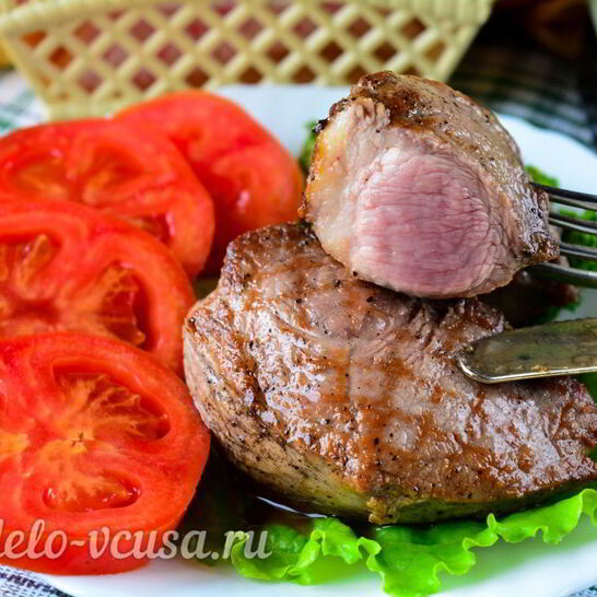 Рецепт стейк из говядины на сковороде