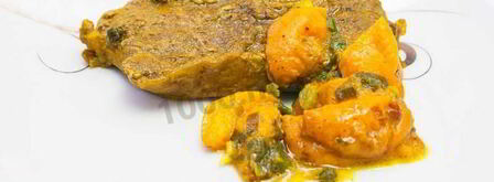 стейк из говядины с абрикосовыми дольками. Шаг 11