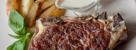 стейк из говядины со сливочным соусом из голубого сыра. Шаг 15