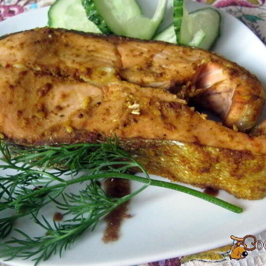 Рецепт стейк из кеты на пару