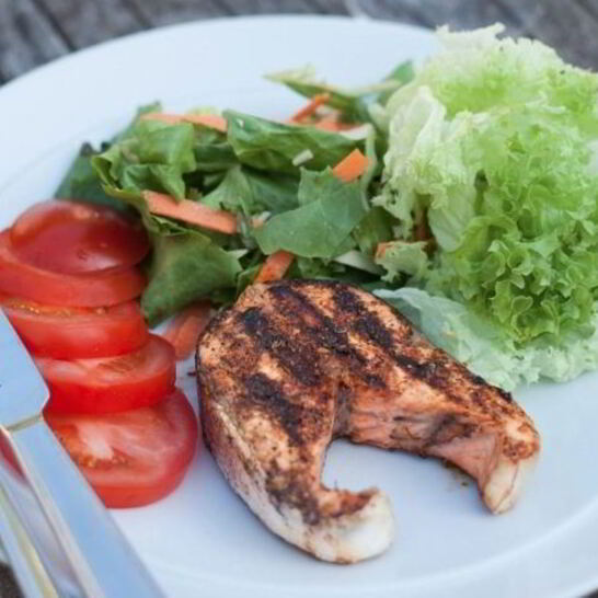 Рецепт стейк из лосося на гриле