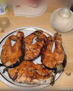 Стейк из семги на углях