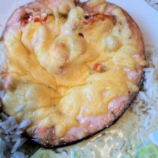 Рецепт стейк из семги с сюрпризом