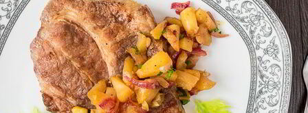 стейк из свинины с яблочным чатни. Шаг 11