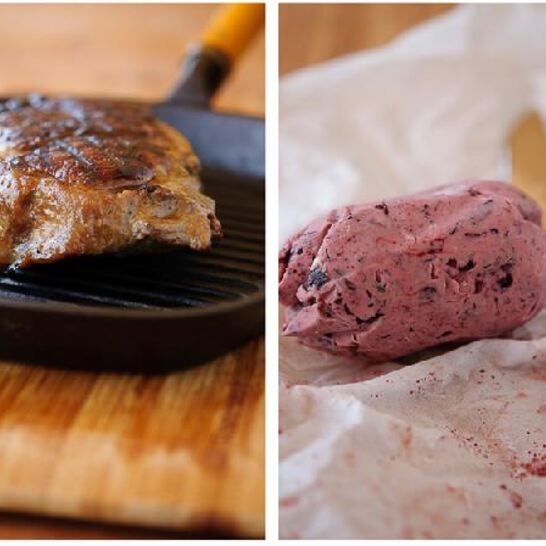 Рецепт стейк портерхаус с маслом из красного вина