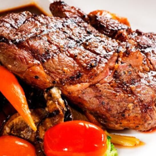 Рецепт стейк рибай на гриле с овощами