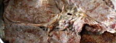 стейк с грибным соусом и сливочным шпинатом. Шаг 7