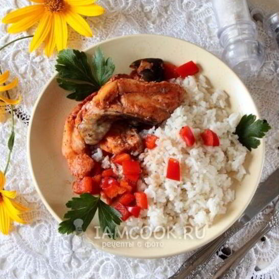 Рецепт стейки из сома с рисом в мультиварке
