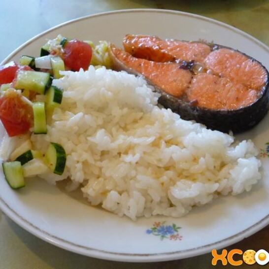 Рецепт стейки красной рыбы в духовке