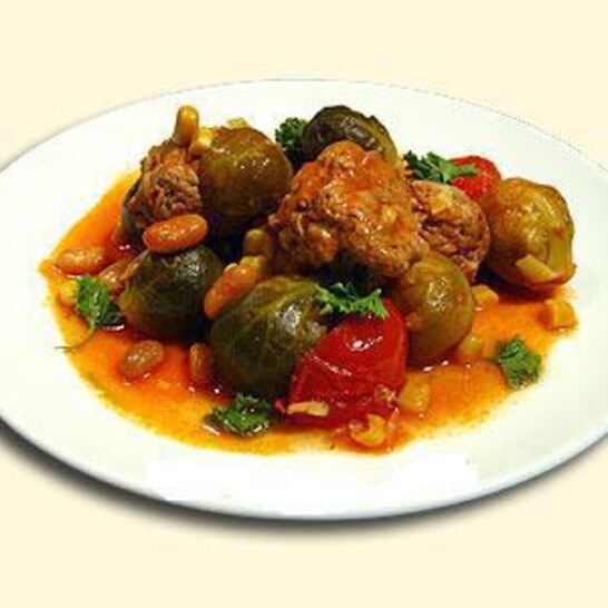 Рецепт брюссельськая капуста с тефтельками в соусе