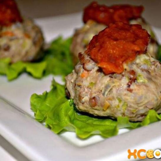 Рецепт паровые тефтели с гречкой и кабачками