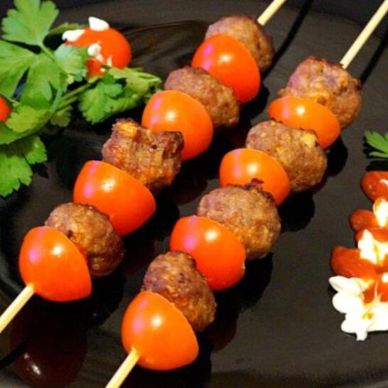 Рецепт шашлычки из тефтелек