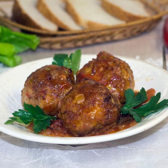 Рецепт тефтели без риса с подливкой в духовке