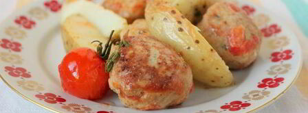 тефтели из индейки с запеченным картофелем. Шаг 9