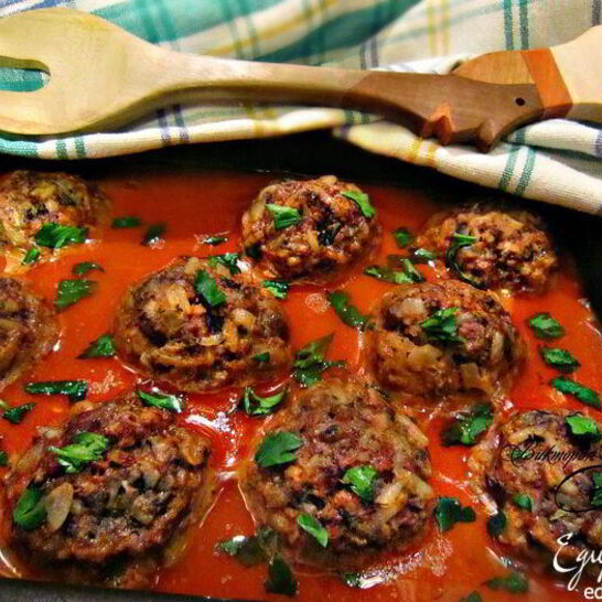 Рецепт тефтели с грибами в томатном соусе