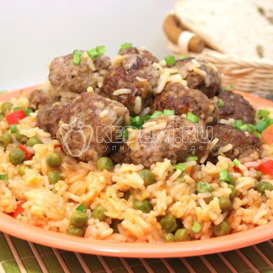Рецепт тефтели с рисом и овощами
