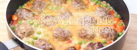 тефтели с рисом и овощами. Шаг 9