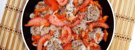 тефтели в томате с фасолью и перцем. Шаг 9