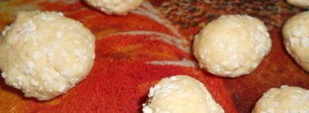 ленивые вареники с имбирем, фаршированные изюмом. Шаг 3