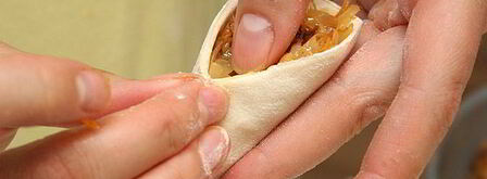 постные вареники с капустой. Шаг 10