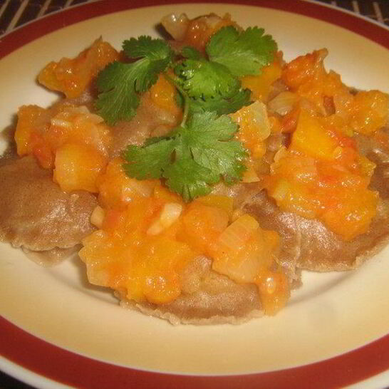 Рецепт ржаные вареники с тыквой на пару, постные