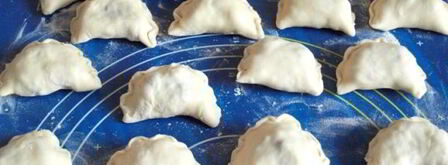 вареники из теста на кефире с картошкой и грибами. Шаг 8