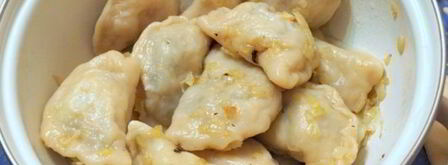 вареники из теста на кефире с картошкой и грибами. Шаг 10