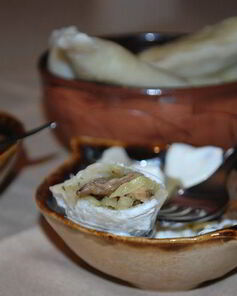 Вареники с капустой и маслятами