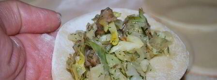 вареники с капустой и маслятами. Шаг 10