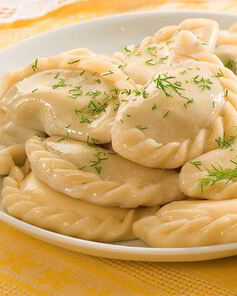 Вареники с картофелем и зеленью