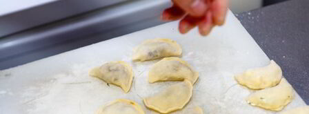 вареники с курицей и грибами. Шаг 9