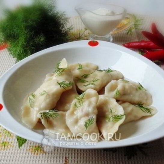 Рецепт вареники с отварным мясом