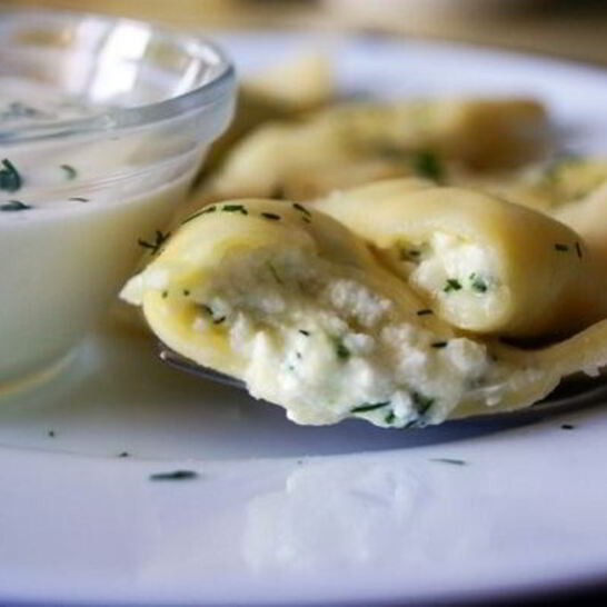 Рецепт вареники с соленым творогом