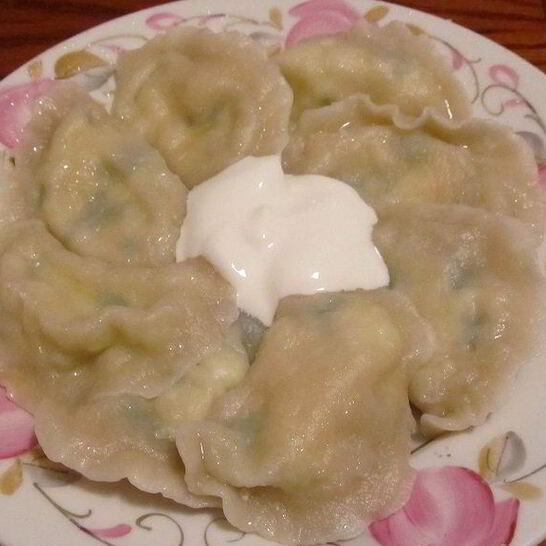 Рецепт вареники с творогом и луком