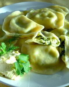 Вареники с творогом соленые