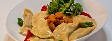 вареники со свининой и зелеными сливами. Шаг 8