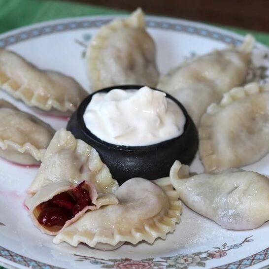 Рецепт заварные вареники с вишней