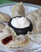 Заварные вареники с вишней