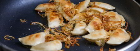 жареные вареники с картошкой. Шаг 8