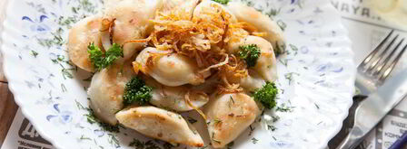 жареные вареники с картошкой. Шаг 9