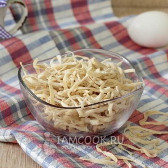 Рецепт яичная лапша