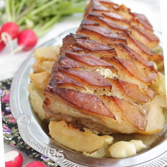 Рецепт хрустящее жаркое из свинины