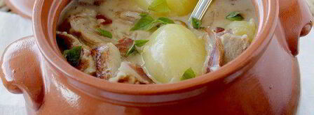 мясное жаркое в соусе из сливок и белого вина. Шаг 9