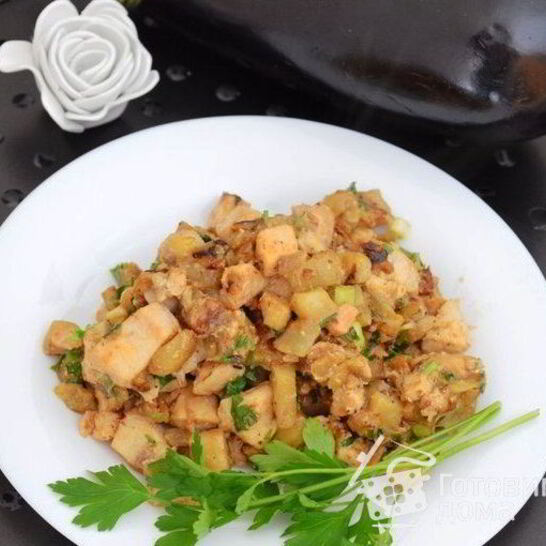 Рецепт жаркое из баклажанов и курицы